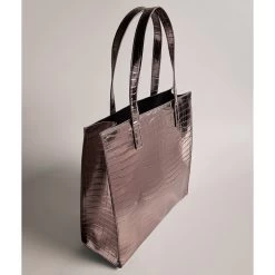 Ted Baker CROCCON Icon Large Gunmetal Croc Bag -Ted Baker Shop 253518 gunmetal ted baker croccon icon large gunmetal croc bag 3