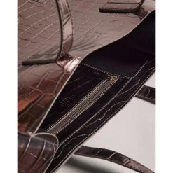 Ted Baker CROCCON Icon Large Gunmetal Croc Bag -Ted Baker Shop 253518 gunmetal ted baker croccon icon large gunmetal croc bag 4