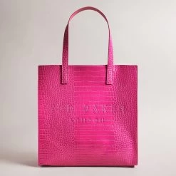 Ted Baker CROCCON Icon Large Mid Pink Croc Bag
