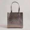 Ted Baker REPTCON Icon Small Gunmetal Croc Bag -Ted Baker Shop 253519 gunmetal ted baker reptcon icon small gunmetal croc bag 1
