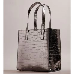 Ted Baker REPTCON Icon Small Gunmetal Croc Bag -Ted Baker Shop 253519 gunmetal ted baker reptcon icon small gunmetal croc bag 4