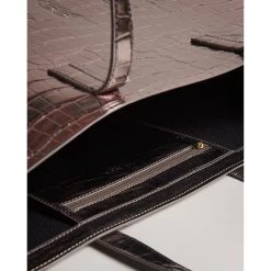 Ted Baker ALLICCON Icon Extra Large Gunmetal Croc Bag -Ted Baker Shop 253520 gunmetal ted baker alliccon icon extra large gunmetal croc bag 5