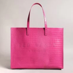Ted Baker ALLICCON Icon Extra Large Mid Pink Croc Bag