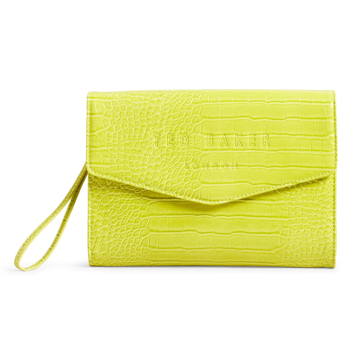 Ted Baker Crocey Lime Croc Envelope Pouch 3 Ted Baker Crocey Lime Croc Envelope Pouch