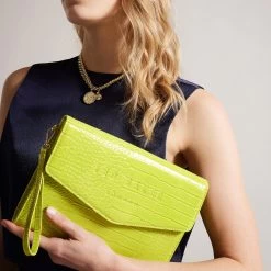 Ted Baker Crocey Lime Croc Envelope Pouch 10 Ted Baker Crocey Lime Croc Envelope Pouch -Ted Baker Shop 253578 ted baker crocey lime croc envelope pouch 03