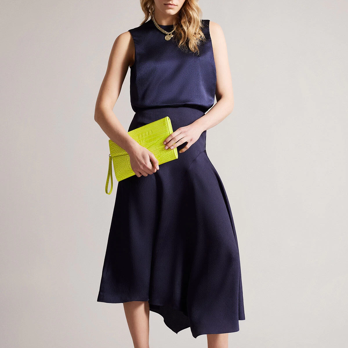 Ted Baker Crocey Lime Croc Envelope Pouch 6 Ted Baker Crocey Lime Croc Envelope Pouch - Image 4