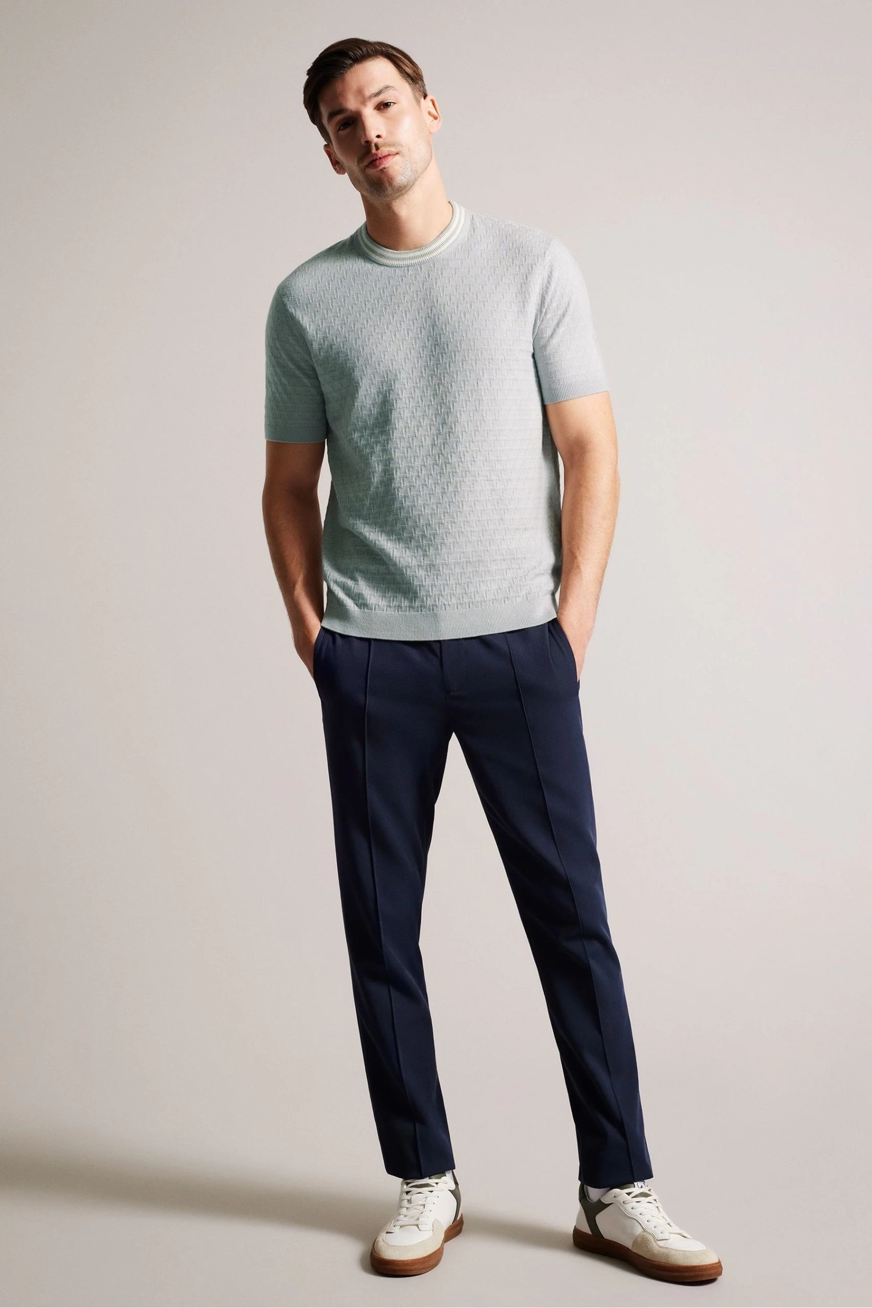 Ted Baker Grey Hanam Short Sleeved Regular T-Stitched T-Shirt 5 Ted Baker Grey Hanam Short Sleeved Regular T-Stitched T-Shirt - Image 3