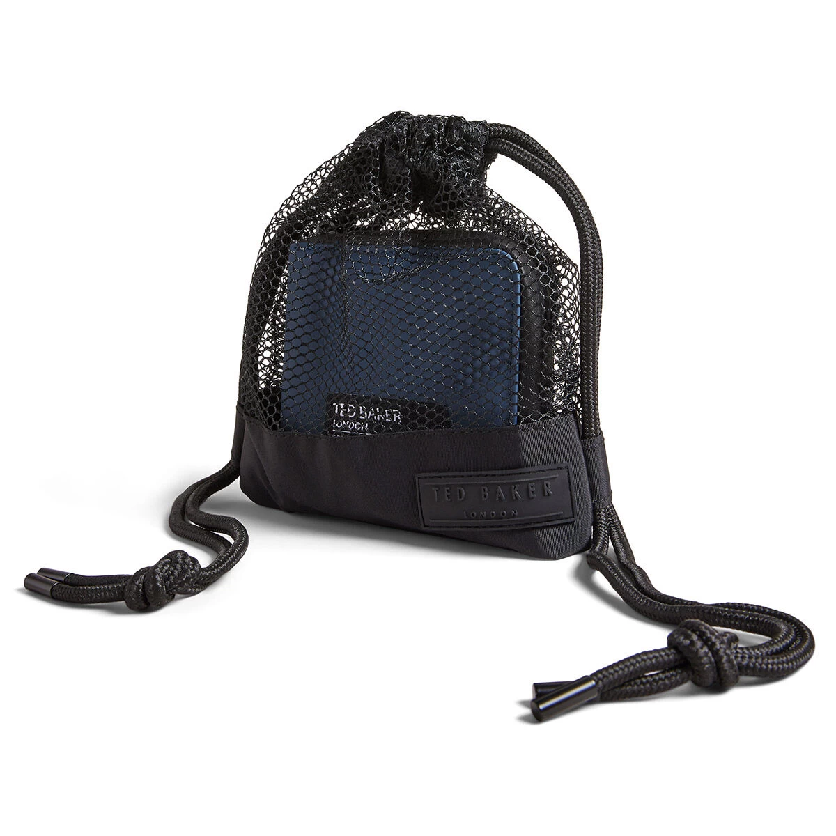 Ted Baker BENTCH Navy Blue Rubberised Wallet & Cardholder Gift Set 4 Ted Baker BENTCH Navy Blue Rubberised Wallet & Cardholder Gift Set - Image 2