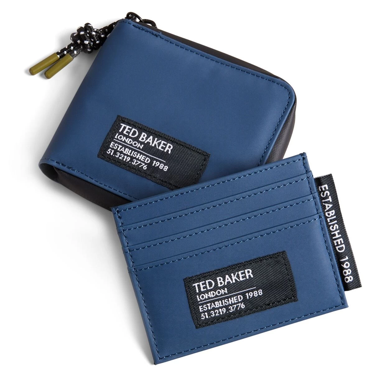 Ted Baker BENTCH Navy Blue Rubberised Wallet & Cardholder Gift Set 6 Ted Baker BENTCH Navy Blue Rubberised Wallet & Cardholder Gift Set - Image 4