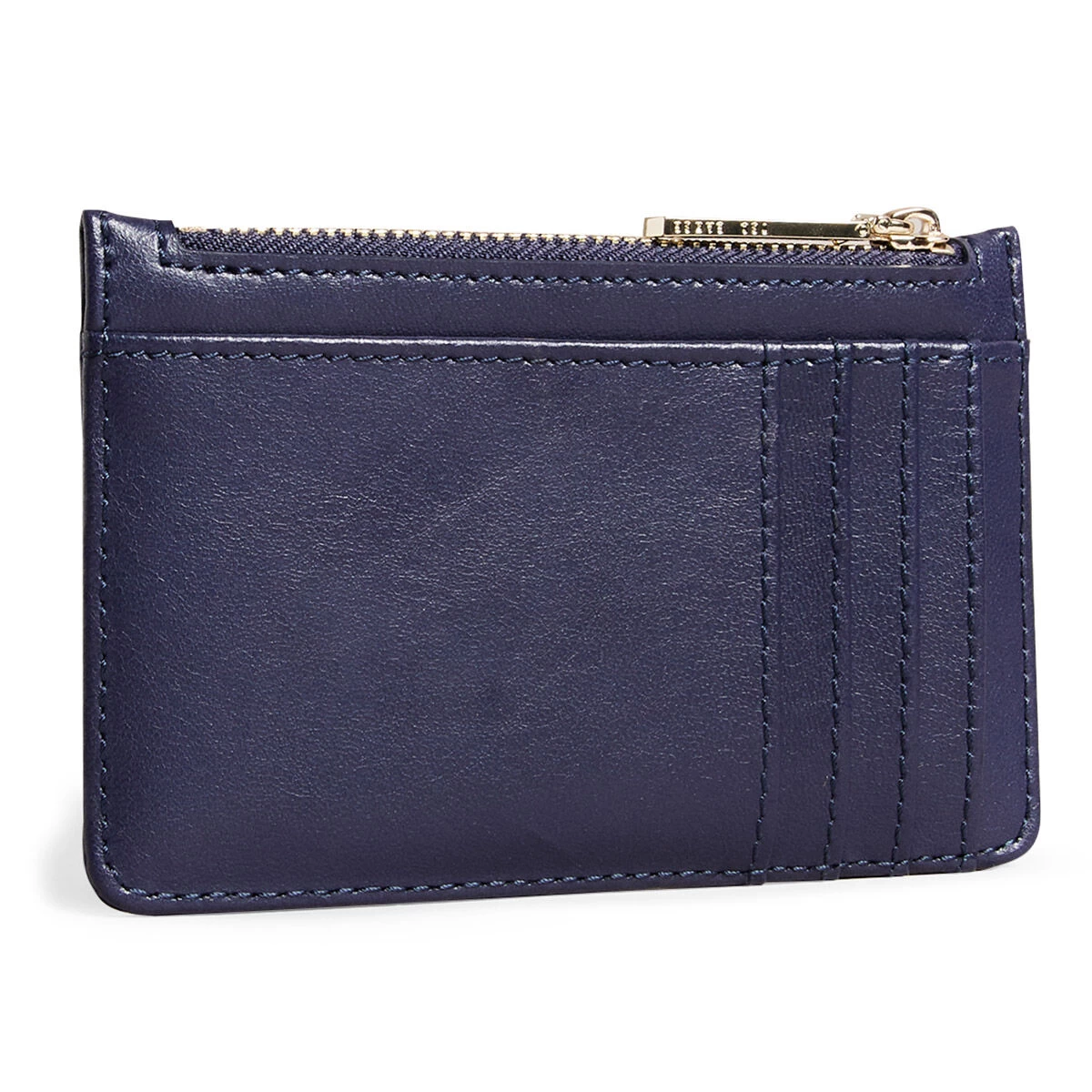 Ted Baker JORJIO Dark Blue Leather Flower Eyelet Zip Card Holder 4 Ted Baker JORJIO Dark Blue Leather Flower Eyelet Zip Card Holder - Image 2