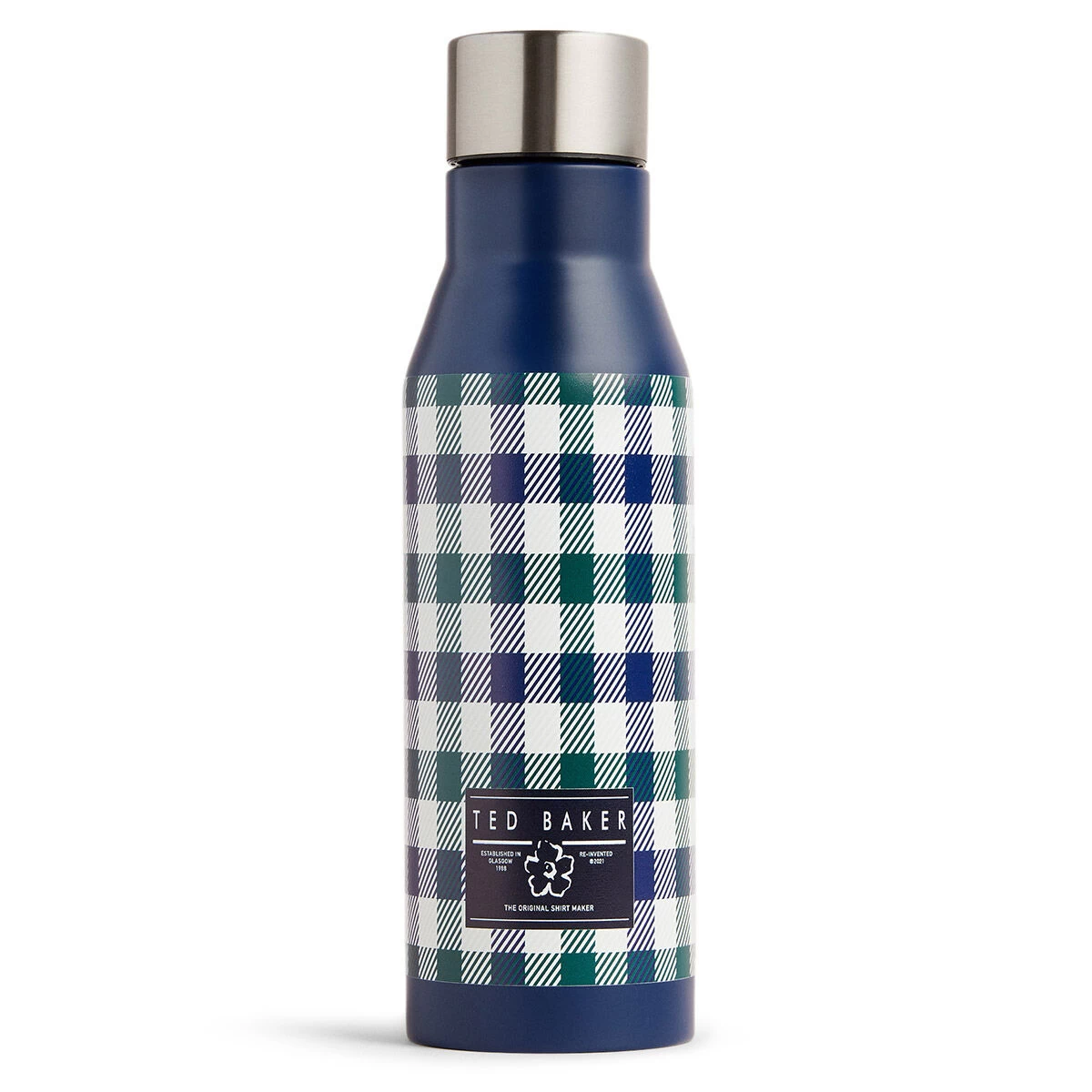 Ted Baker RONNE House Check Dark Blue Water Bottle 3 Ted Baker RONNE House Check Dark Blue Water Bottle