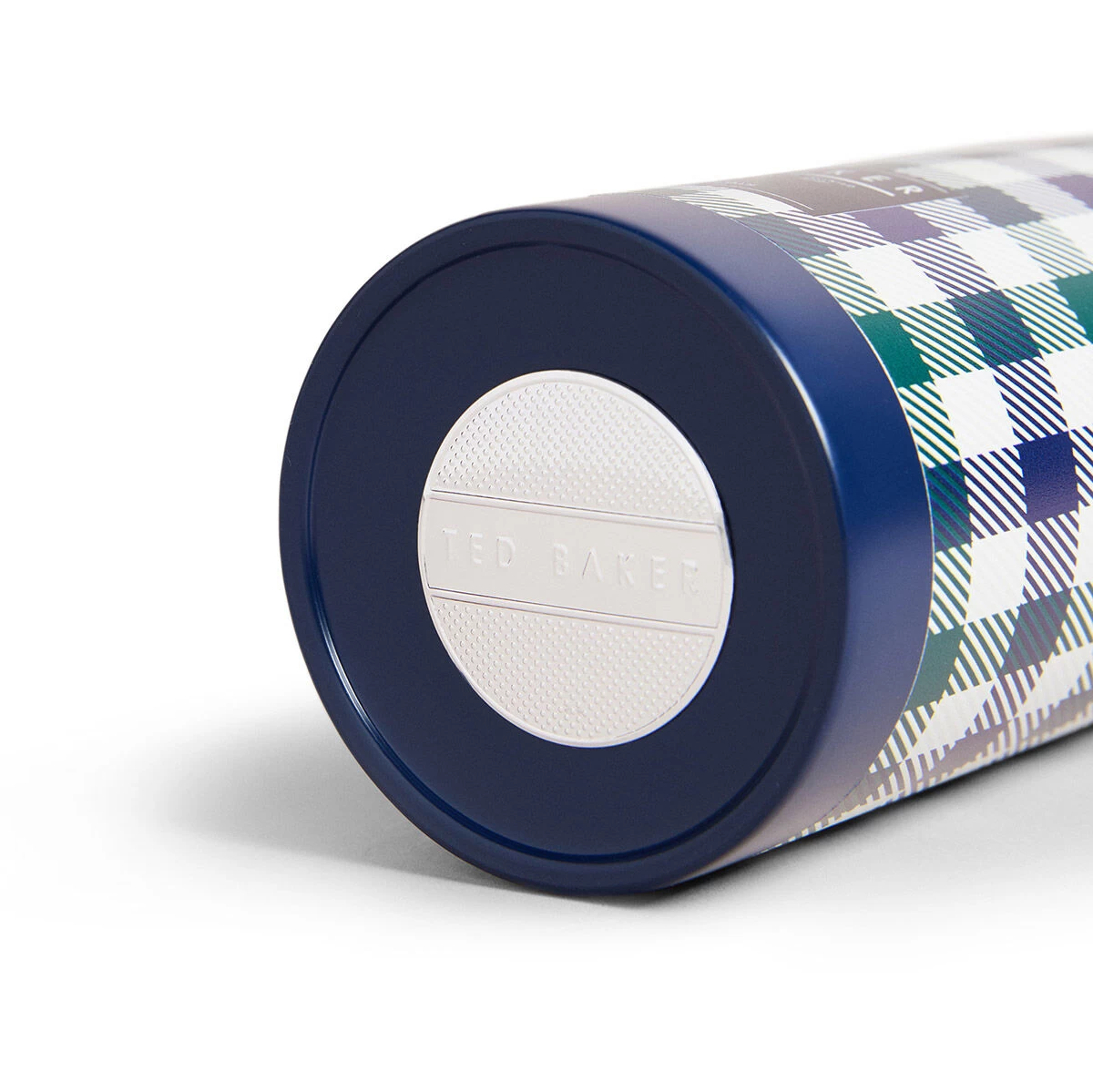 Ted Baker RONNE House Check Dark Blue Water Bottle 6 Ted Baker RONNE House Check Dark Blue Water Bottle - Image 4