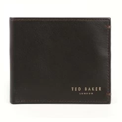 Ted Baker ANTOONY Chocolate Brown Leather Bifold Wallet