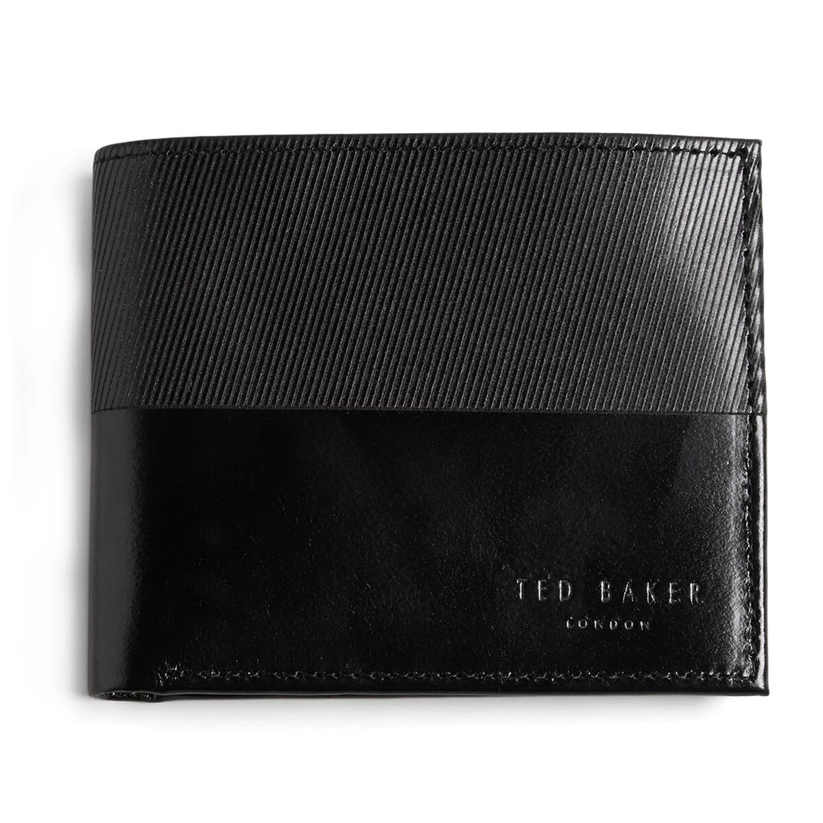 Ted Baker TENARY Black Leather Laser Etched Bifold Wallet 3 Ted Baker TENARY Black Leather Laser Etched Bifold Wallet