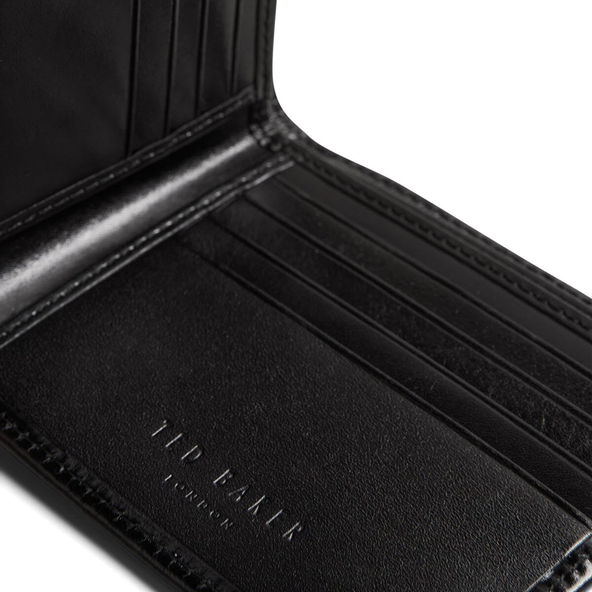 Ted Baker TENARY Black Leather Laser Etched Bifold Wallet 4 Ted Baker TENARY Black Leather Laser Etched Bifold Wallet - Image 2