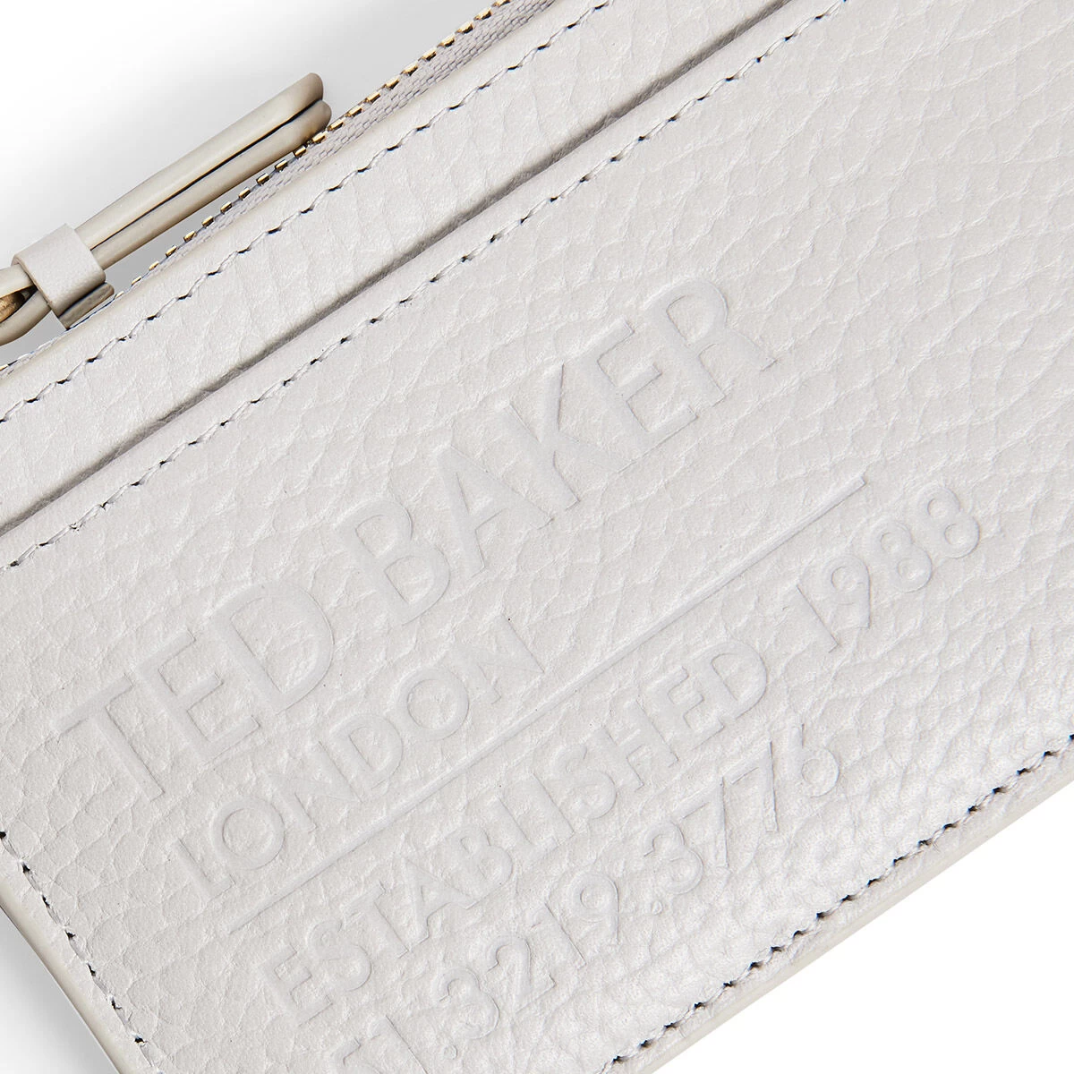 Ted Baker DELFIE Grey Leather Zip Card Holder 5 Ted Baker DELFIE Grey Leather Zip Card Holder - Image 3
