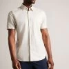 Ted Baker Cream Kingfrd Short Sleeve Linen Shirt 1 Ted Baker Cream Kingfrd Short Sleeve Linen Shirt -Ted Baker Shop 270700s