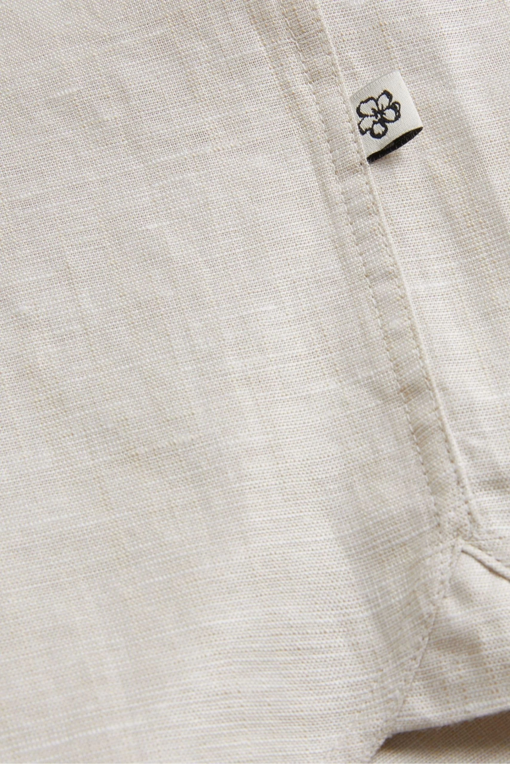 Ted Baker Cream Kingfrd Short Sleeve Linen Shirt 8 Ted Baker Cream Kingfrd Short Sleeve Linen Shirt - Image 6