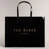 Ted Baker CRIKON Icon Extra Large Black Crinkle Texture Bag -Ted Baker Shop 271039 black ted baker crikon icon extra large black crinkle texture bag 1