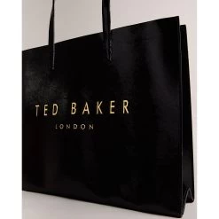 Ted Baker CRIKON Icon Extra Large Black Crinkle Texture Bag -Ted Baker Shop 271039 black ted baker crikon icon extra large black crinkle texture bag 3