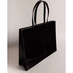 Ted Baker CRIKON Icon Extra Large Black Crinkle Texture Bag -Ted Baker Shop 271039 black ted baker crikon icon extra large black crinkle texture bag 4