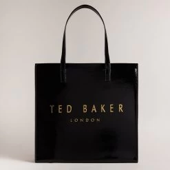 Ted Baker CRINKON Icon Large Black Crinkle Texture Bag