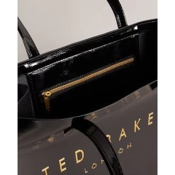 Ted Baker CRINKON Icon Large Black Crinkle Texture Bag -Ted Baker Shop 271041 black ted baker crinkon icon large black crinkle texture bag 5