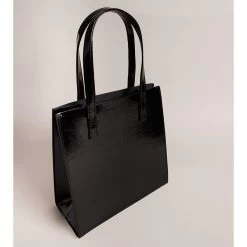 Ted Baker CRINION Icon Small Black Crinkle Texture Bag -Ted Baker Shop 271043 black ted baker crinion icon small black crinkle texture bag 3