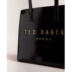 Ted Baker CRINION Icon Small Black Crinkle Texture Bag -Ted Baker Shop 271043 black ted baker crinion icon small black crinkle texture bag 4