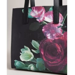 Ted Baker PAPICON Icon Large Black Floral Bag -Ted Baker Shop 272162 black ted baker papicon icon large black floral bag 3