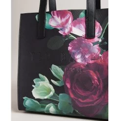 Ted Baker PAPIECN Icon Small Black Floral Bag -Ted Baker Shop 272166 black ted baker papiecn icon small black floral bag 4