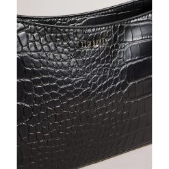 Ted Baker STINNY Black Croc Baguette Bag -Ted Baker Shop 272247 black ted baker stinny black croc baguette bag 2