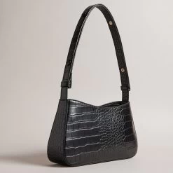 Ted Baker STINNY Black Croc Baguette Bag -Ted Baker Shop 272247 black ted baker stinny black croc baguette bag 3