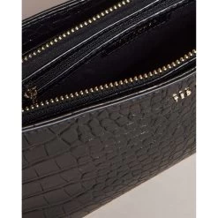 Ted Baker STINNY Black Croc Baguette Bag -Ted Baker Shop 272247 black ted baker stinny black croc baguette bag 4