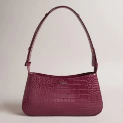 Ted Baker STINNY Deep Purple Croc Baguette Bag