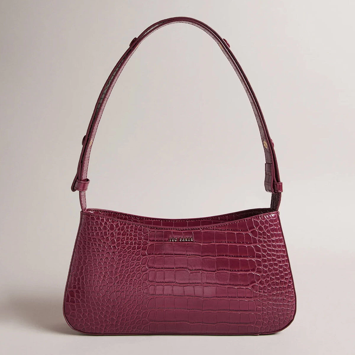 Ted Baker STINNY Deep Purple Croc Baguette Bag 3 Ted Baker STINNY Deep Purple Croc Baguette Bag