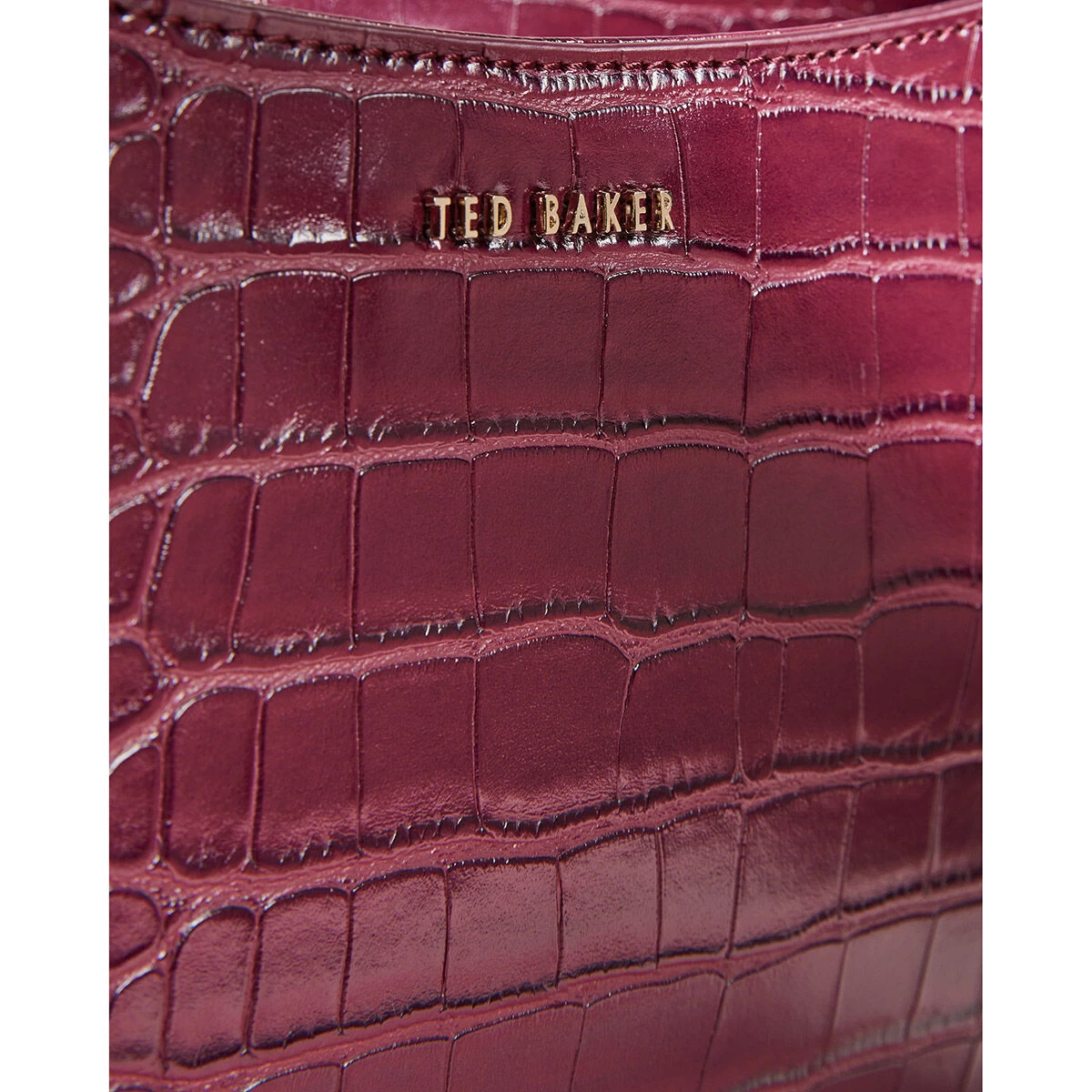 Ted Baker STINNY Deep Purple Croc Baguette Bag 6 Ted Baker STINNY Deep Purple Croc Baguette Bag - Image 4