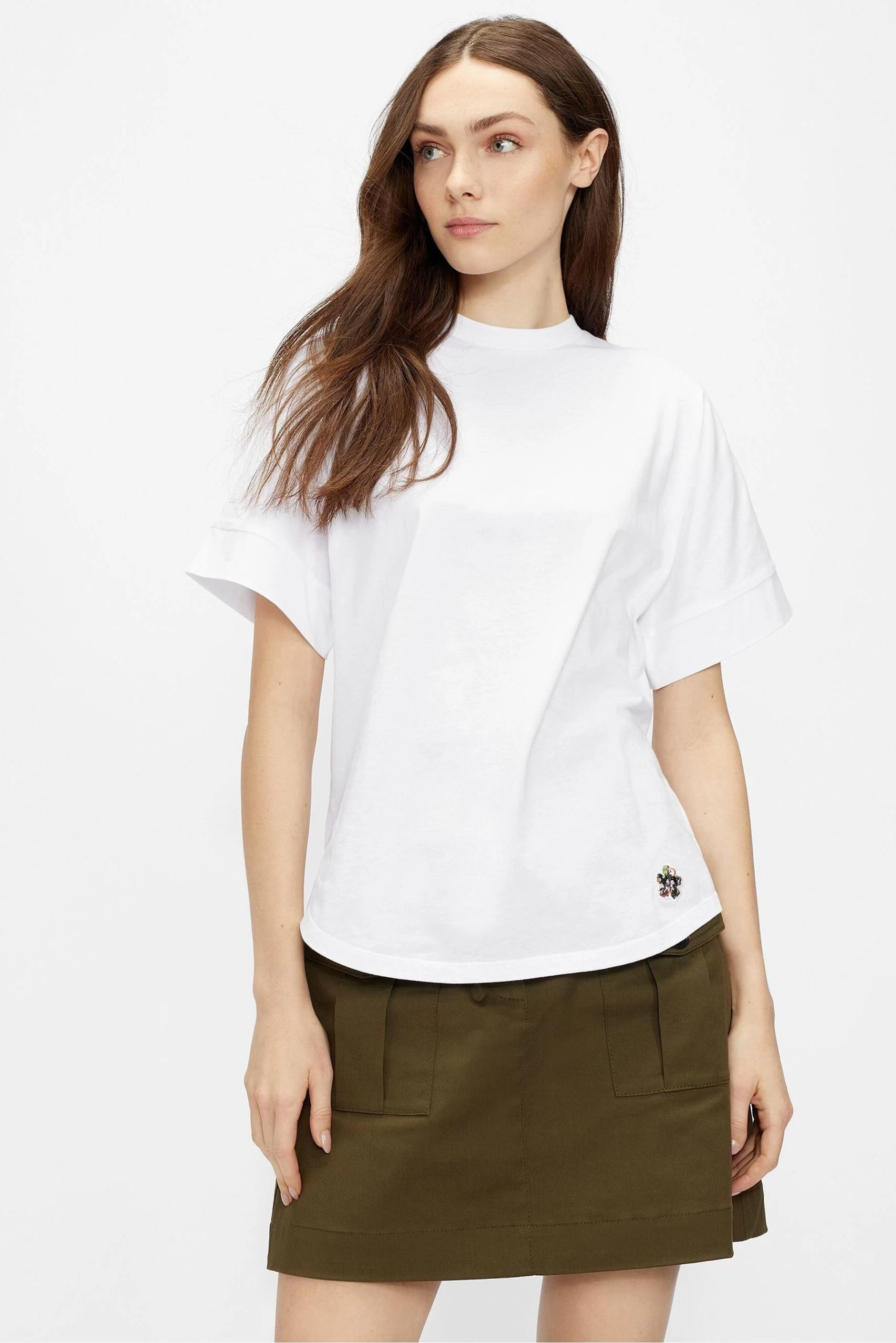 Ted Baker White Erisana Easy Fit Grown Up Sleeve T-Shirt 3 Ted Baker White Erisana Easy Fit Grown Up Sleeve T-Shirt