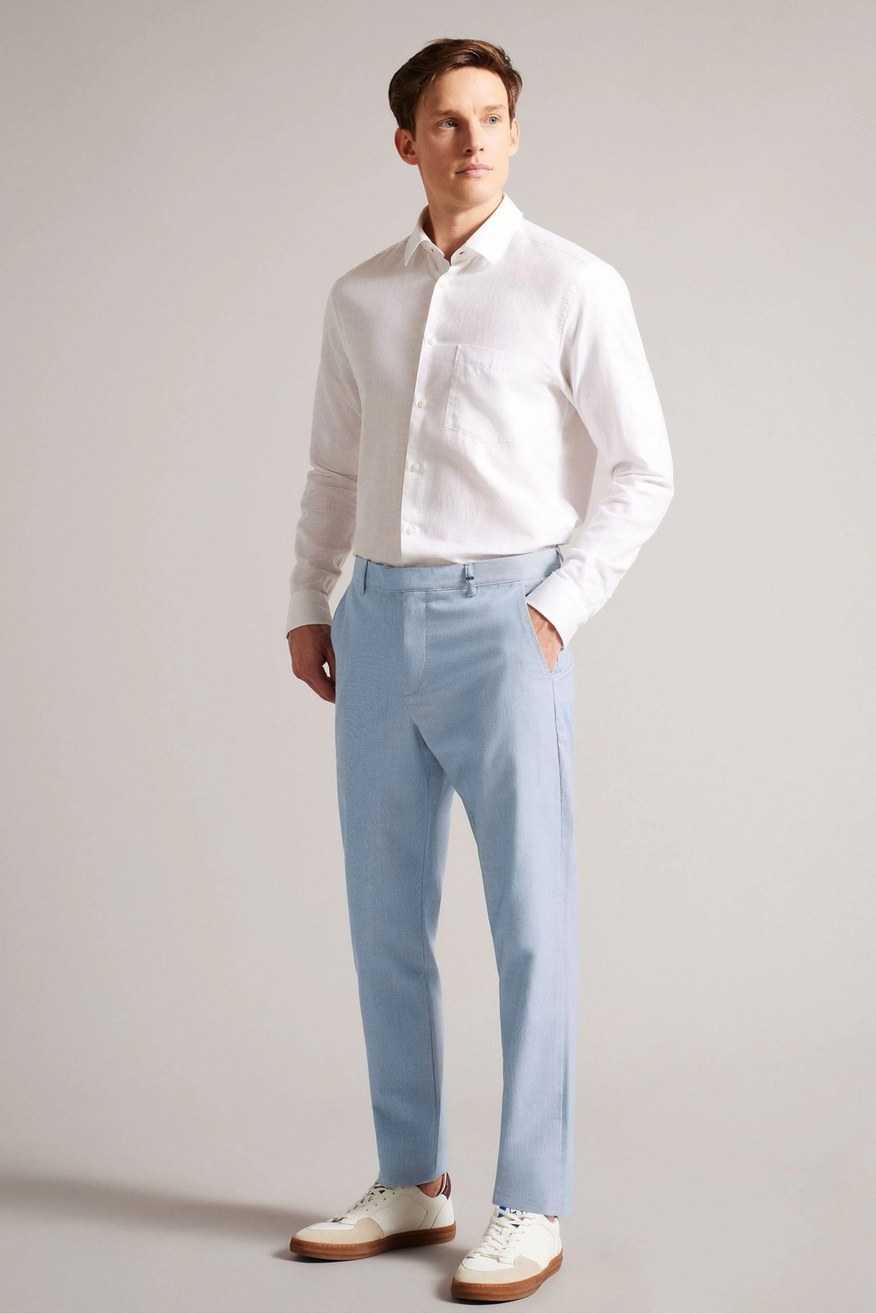 Ted Baker Slim Fit Blue Portmay Irvine Trousers 5 Ted Baker Slim Fit Blue Portmay Irvine Trousers - Image 3
