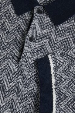 Ted Baker Blue Waldun Short Sleeve Zig Zag Stitched Polo 8 Ted Baker Blue Waldun Short Sleeve Zig Zag Stitched Polo -Ted Baker Shop 301612s3