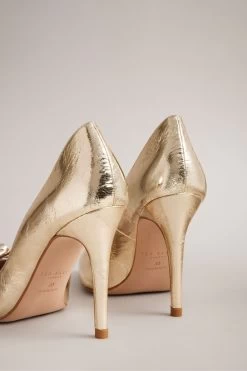 Ted Baker Gold Telila Bow Court Shoes - 100mm 9 Ted Baker Gold Telila Bow Court Shoes - 100mm -Ted Baker Shop 305120s3