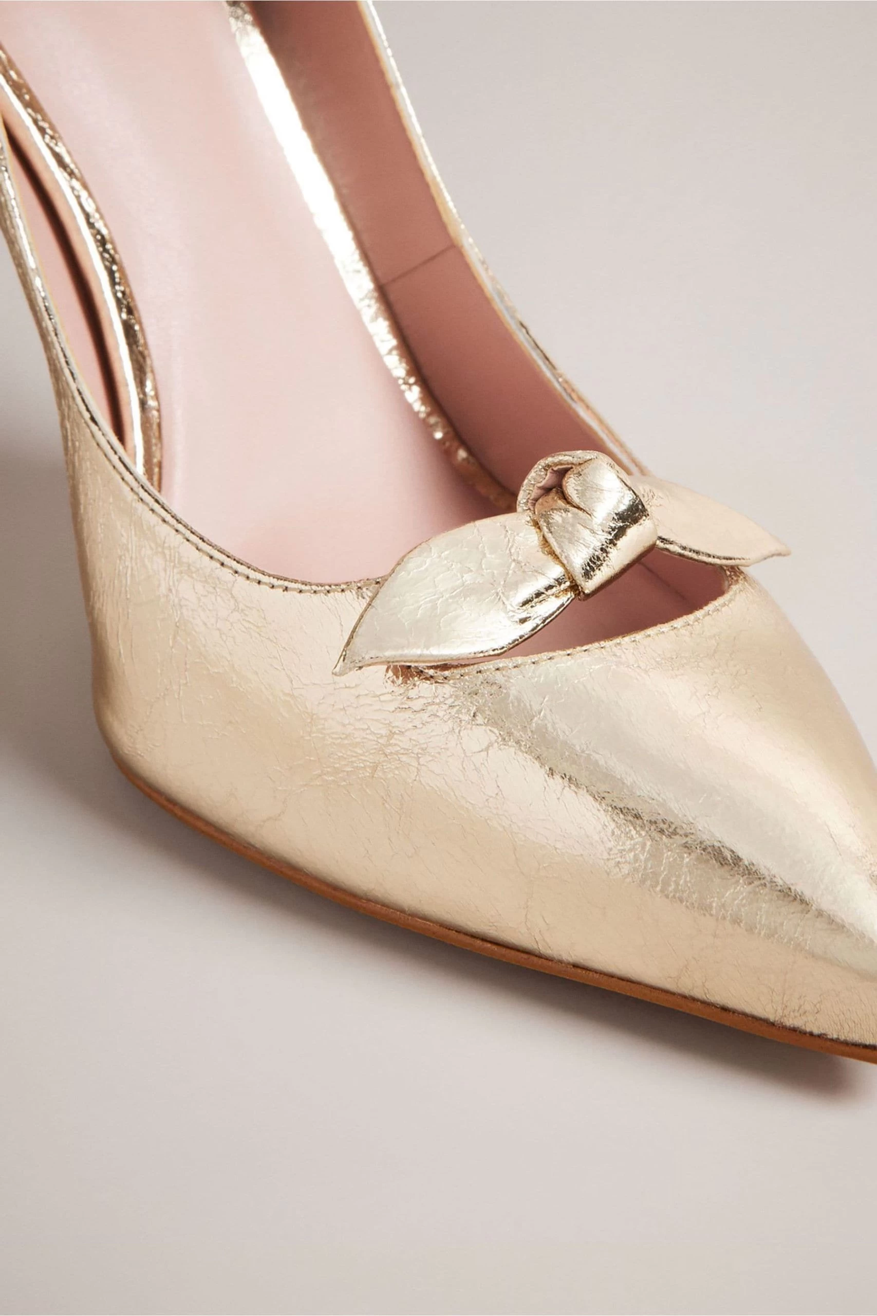 Ted Baker Gold Telila Bow Court Shoes - 100mm 6 Ted Baker Gold Telila Bow Court Shoes - 100mm - Image 4