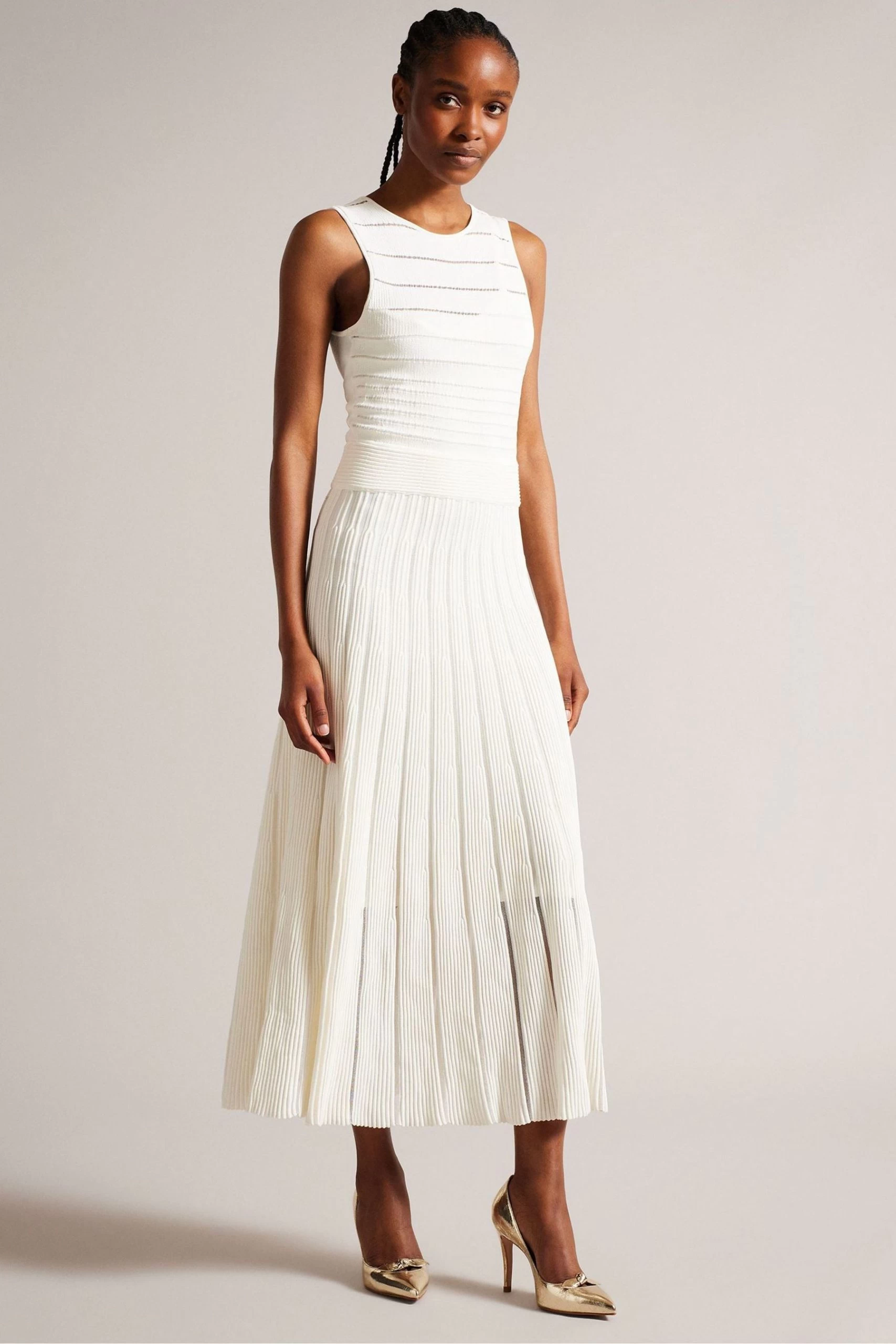 Ted Baker Gold Telila Bow Court Shoes - 100mm 7 Ted Baker Gold Telila Bow Court Shoes - 100mm - Image 5