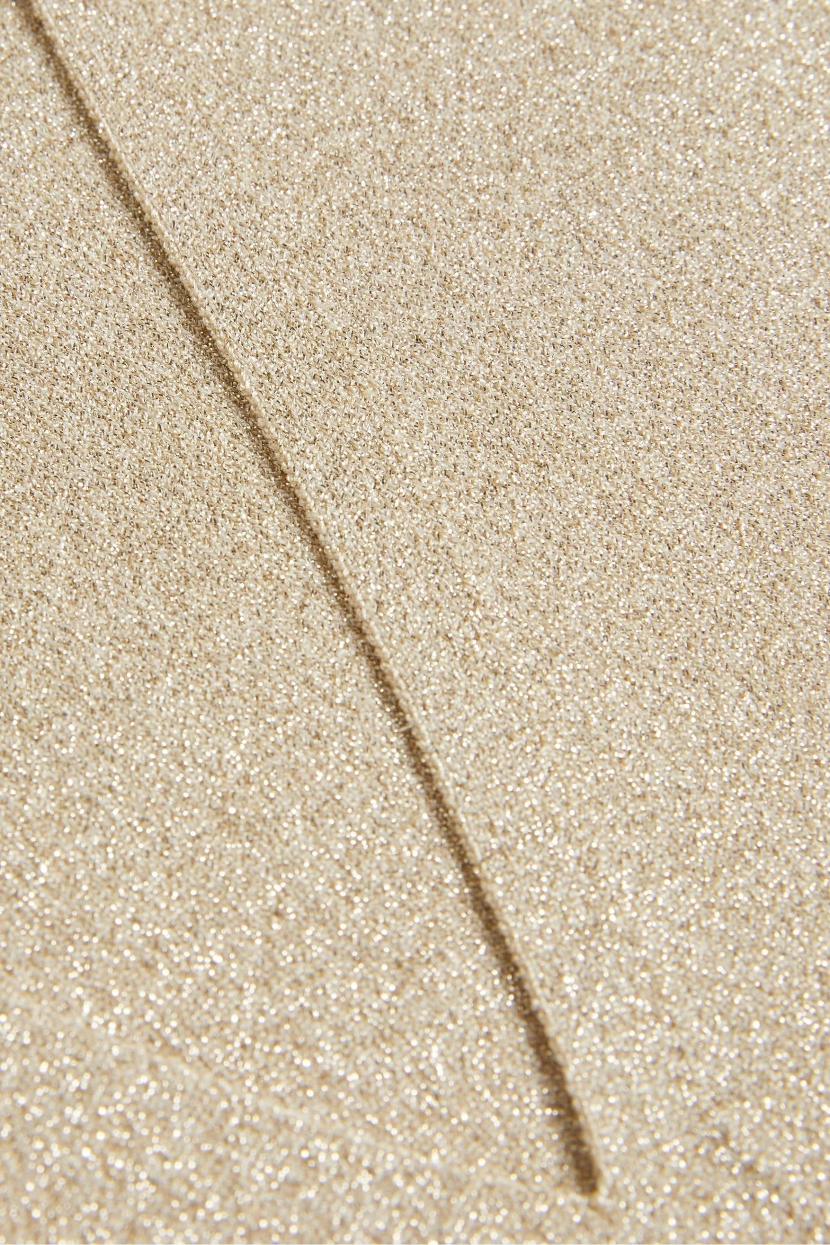 Ted Baker Gold Sharlee Knitted Fitted Vest With Metallic Thread 8 Ted Baker Gold Sharlee Knitted Fitted Vest With Metallic Thread - Image 6