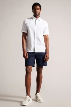 Ted Baker Stansho Short Sleeve Seersucker Smart White Shirt 10 Ted Baker Stansho Short Sleeve Seersucker Smart White Shirt -Ted Baker Shop 315127s3