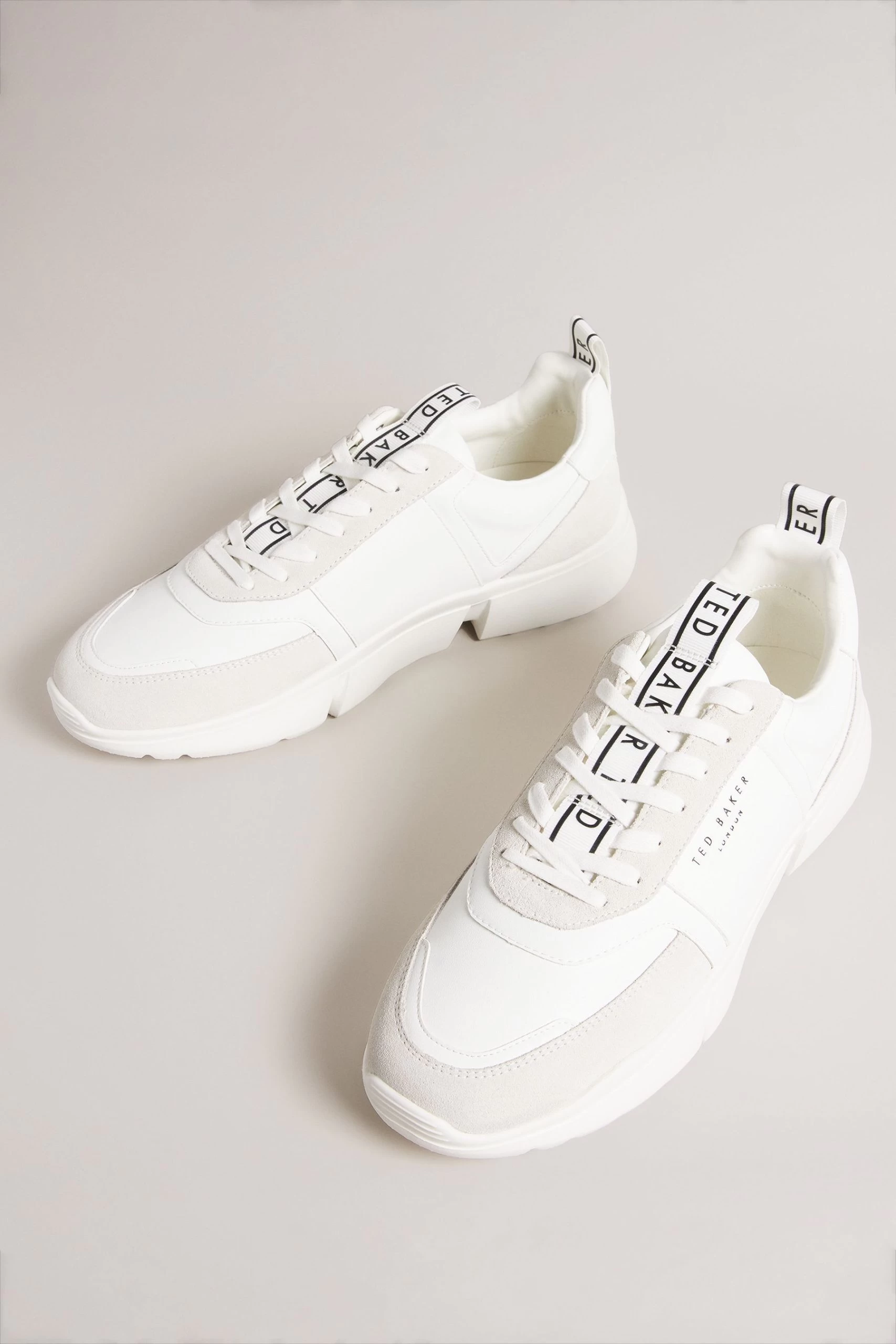 Ted Baker Cecylew White Webbing Leather And Suede Sneakers 5 Ted Baker Cecylew White Webbing Leather And Suede Sneakers - Image 3