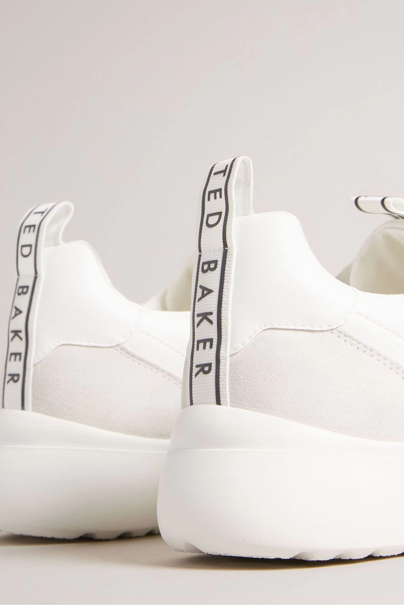 Ted Baker Cecylew White Webbing Leather And Suede Sneakers 7 Ted Baker Cecylew White Webbing Leather And Suede Sneakers - Image 5