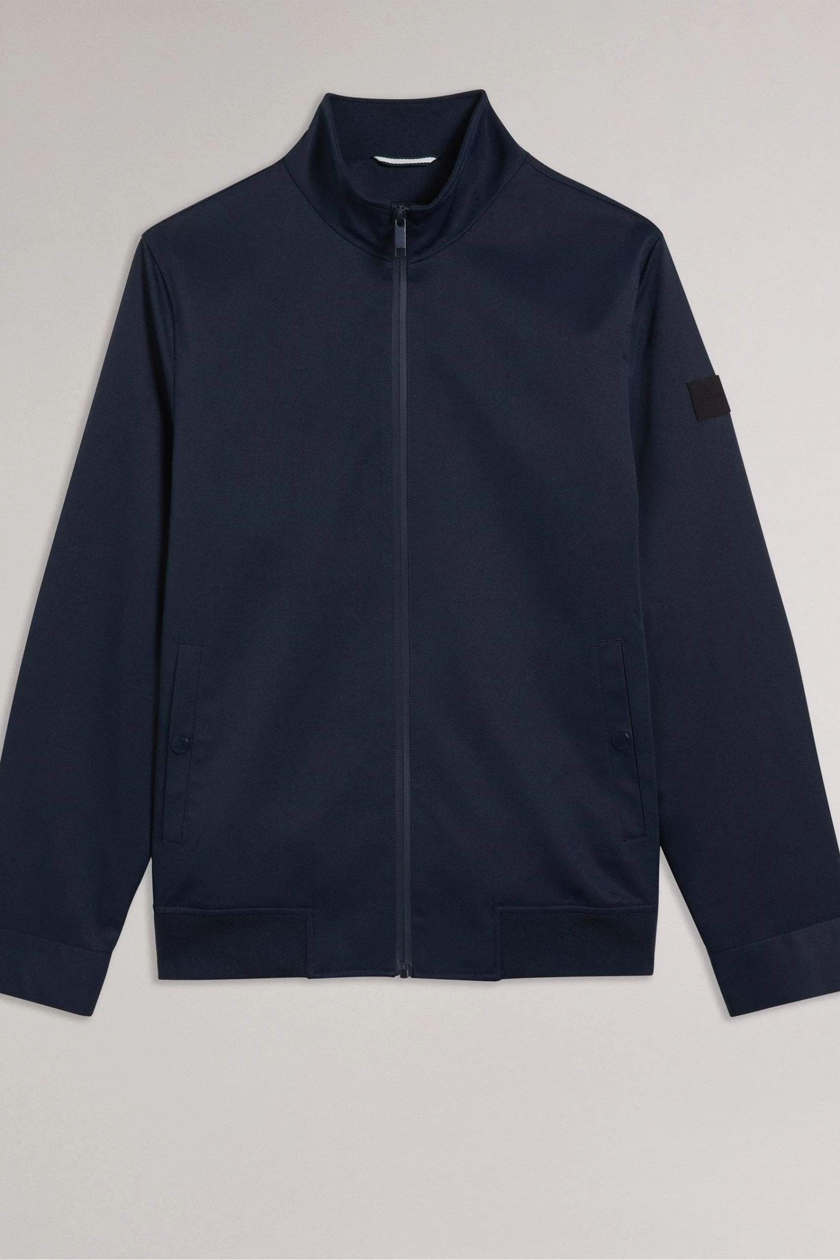 Ted Baker Navy Blue Arzona Smart Nylon Funnel Neck Bomber Jacket 7 Ted Baker Navy Blue Arzona Smart Nylon Funnel Neck Bomber Jacket - Image 5