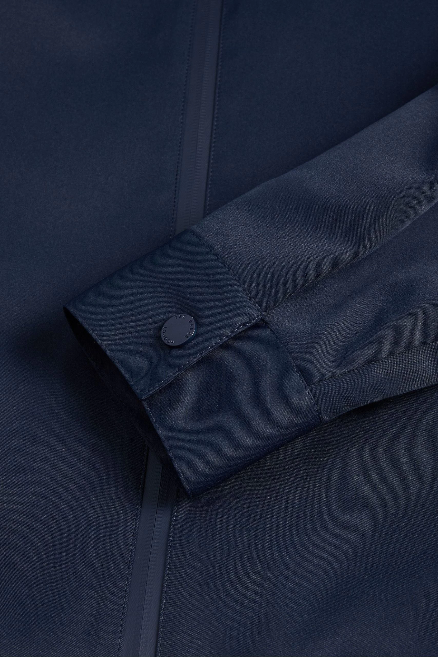 Ted Baker Navy Blue Arzona Smart Nylon Funnel Neck Bomber Jacket 8 Ted Baker Navy Blue Arzona Smart Nylon Funnel Neck Bomber Jacket - Image 6