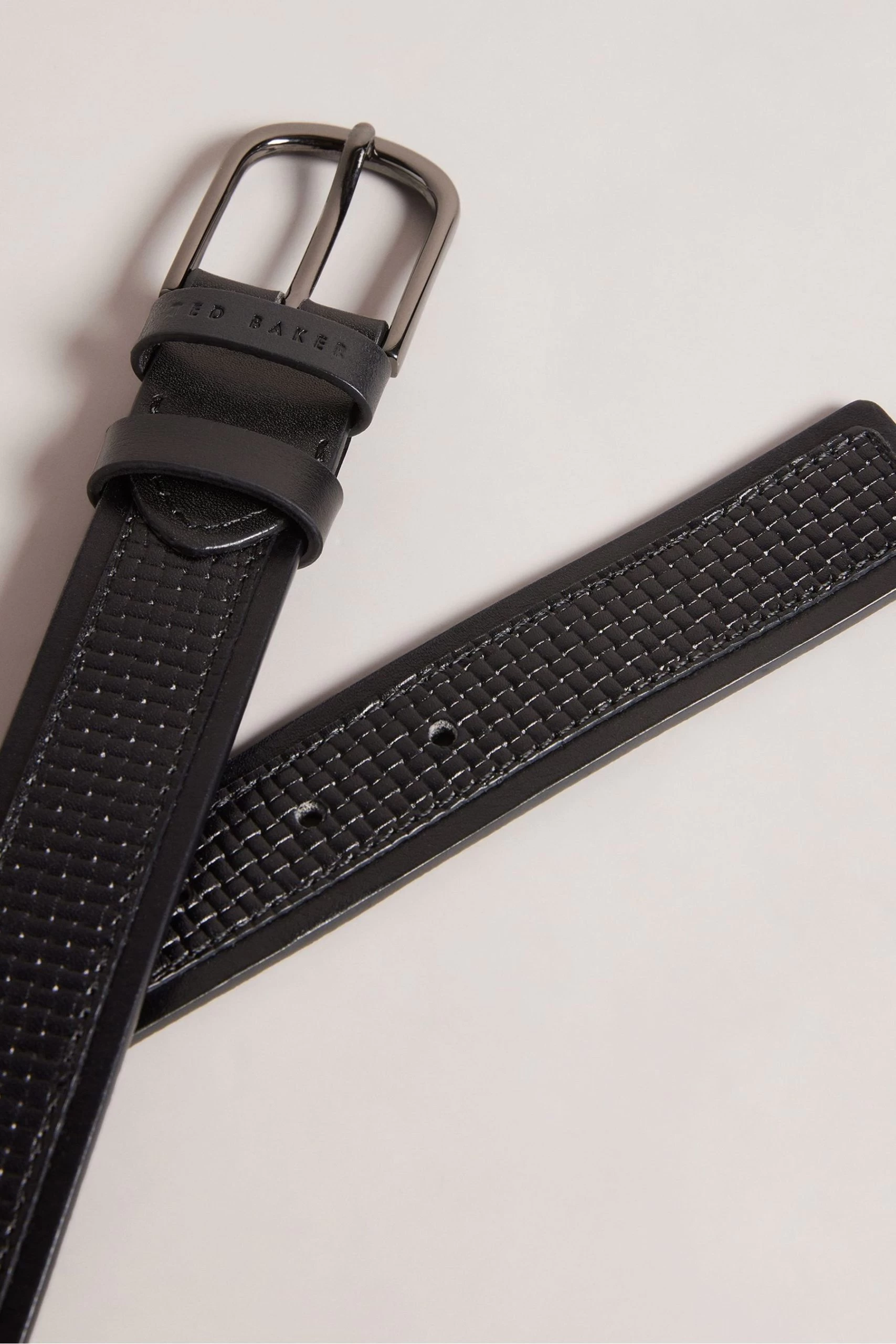 Ted Baker Jawdun Woven Leather Black Belt 5 Ted Baker Jawdun Woven Leather Black Belt - Image 3